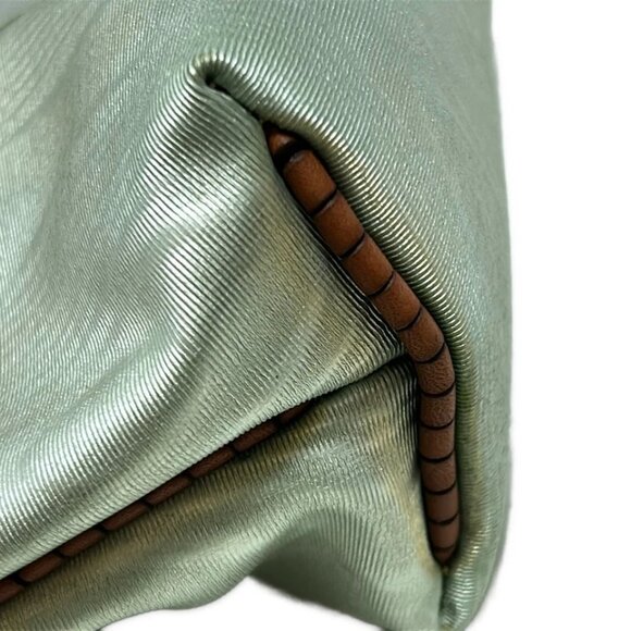 LOEWE - Light Green Dark Brown Beige PVC Pouch 103-071725 - Picture 4 of 7